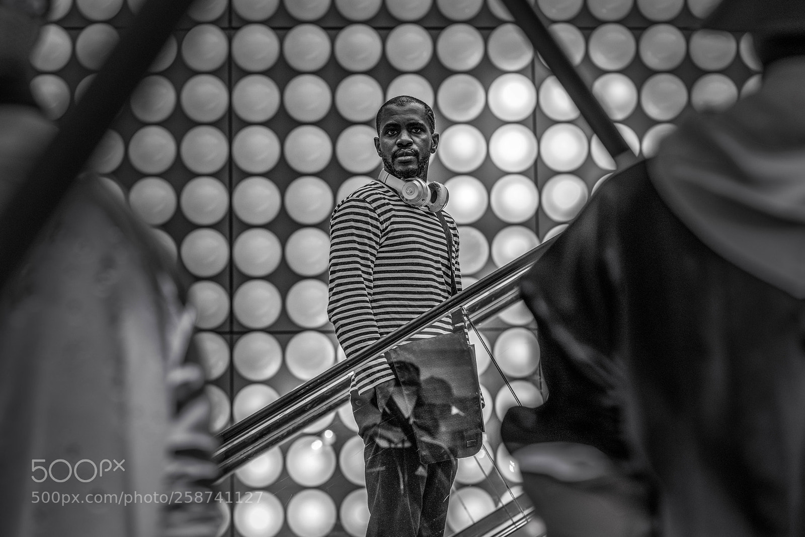 Sony a7R II sample photo. Paris escalator photography