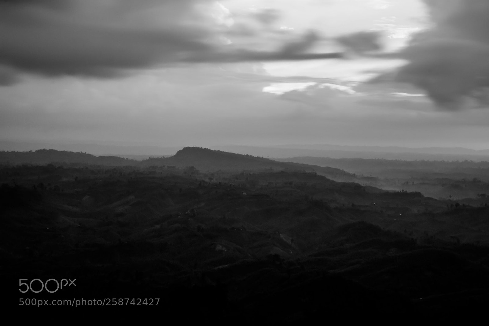 Canon EOS 6D sample photo. Black and white hill photography