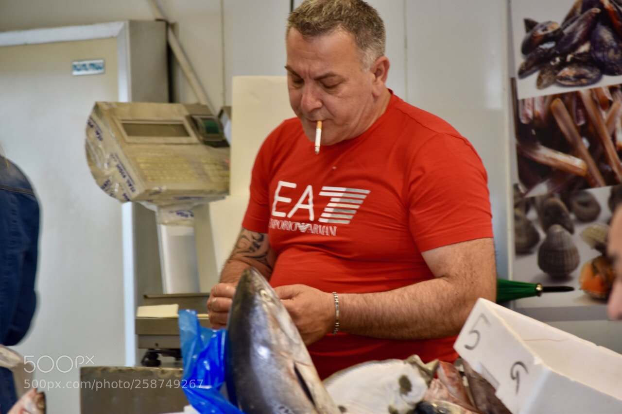 Nikon D5600 sample photo. Fish market  photography