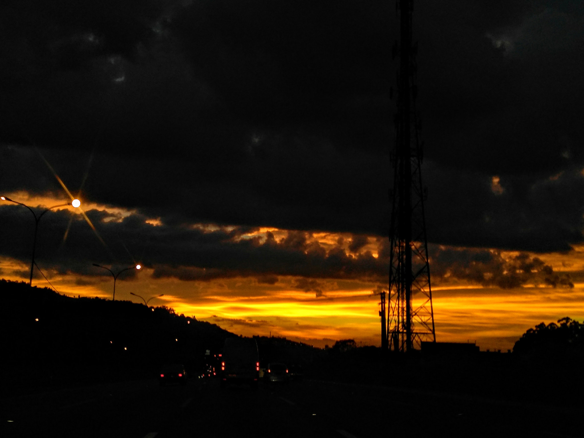 Motorola Moto G Play sample photo. Sunrise on the road. photography