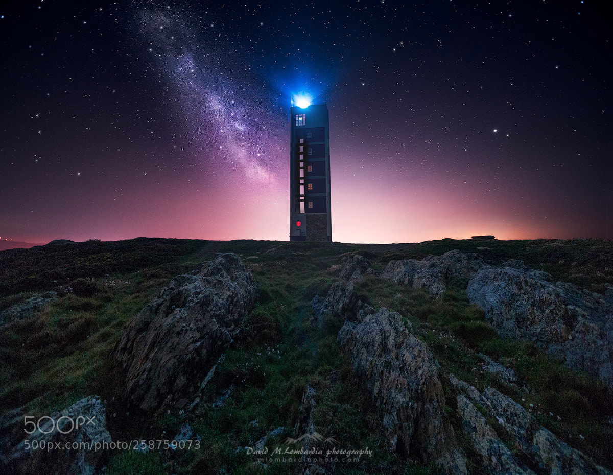 Sony a7R II sample photo. Lighthouse at night photography