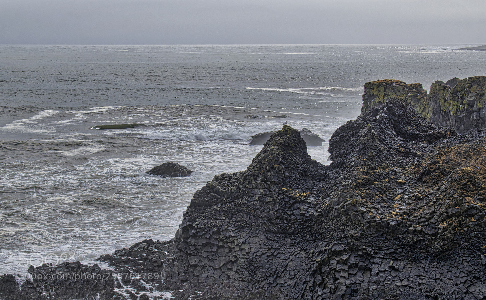 Nikon D3300 sample photo. Angry sea at arnarstapi photography