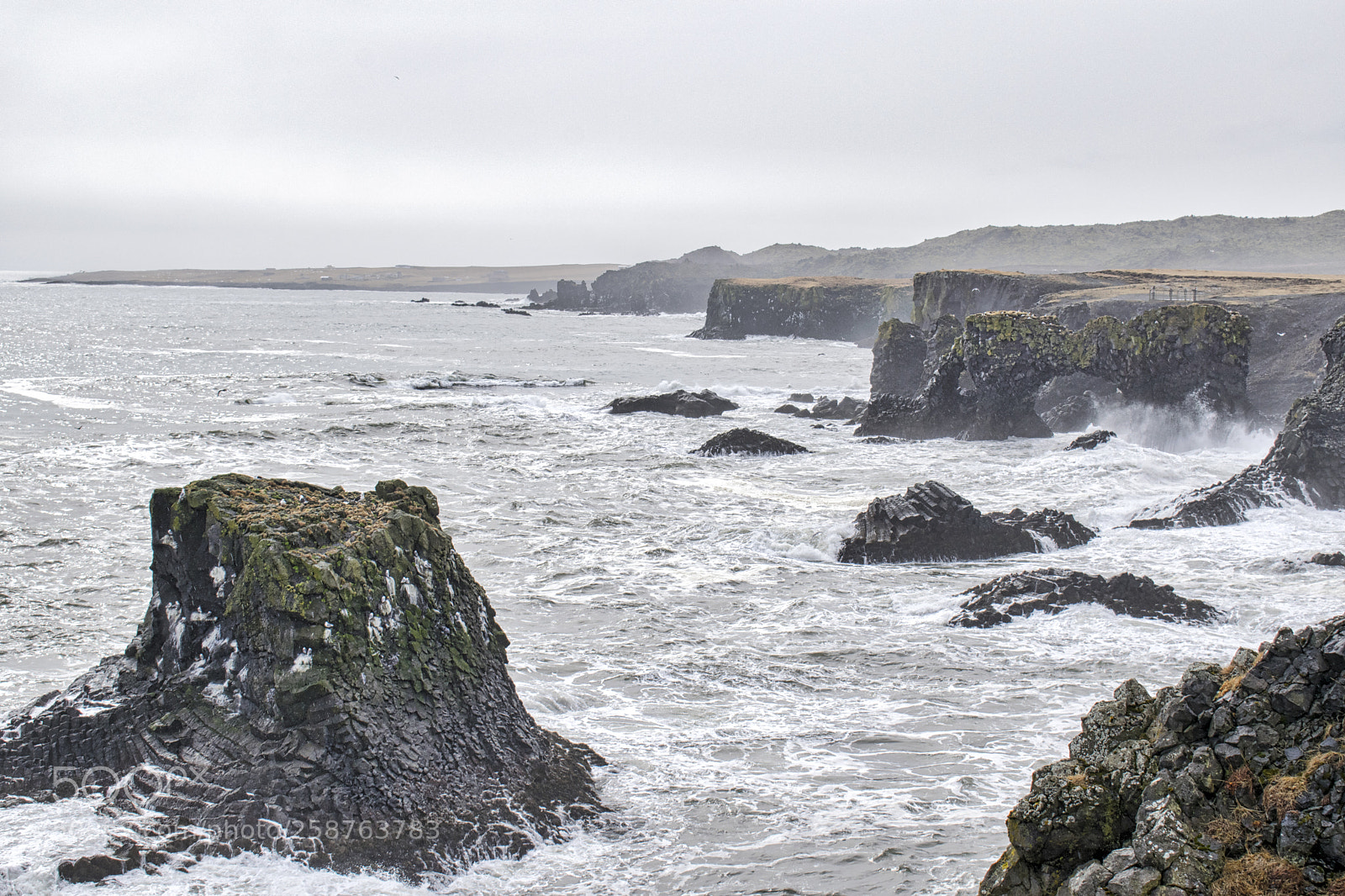 Nikon D3300 sample photo. Angry waves at arnarstapi photography