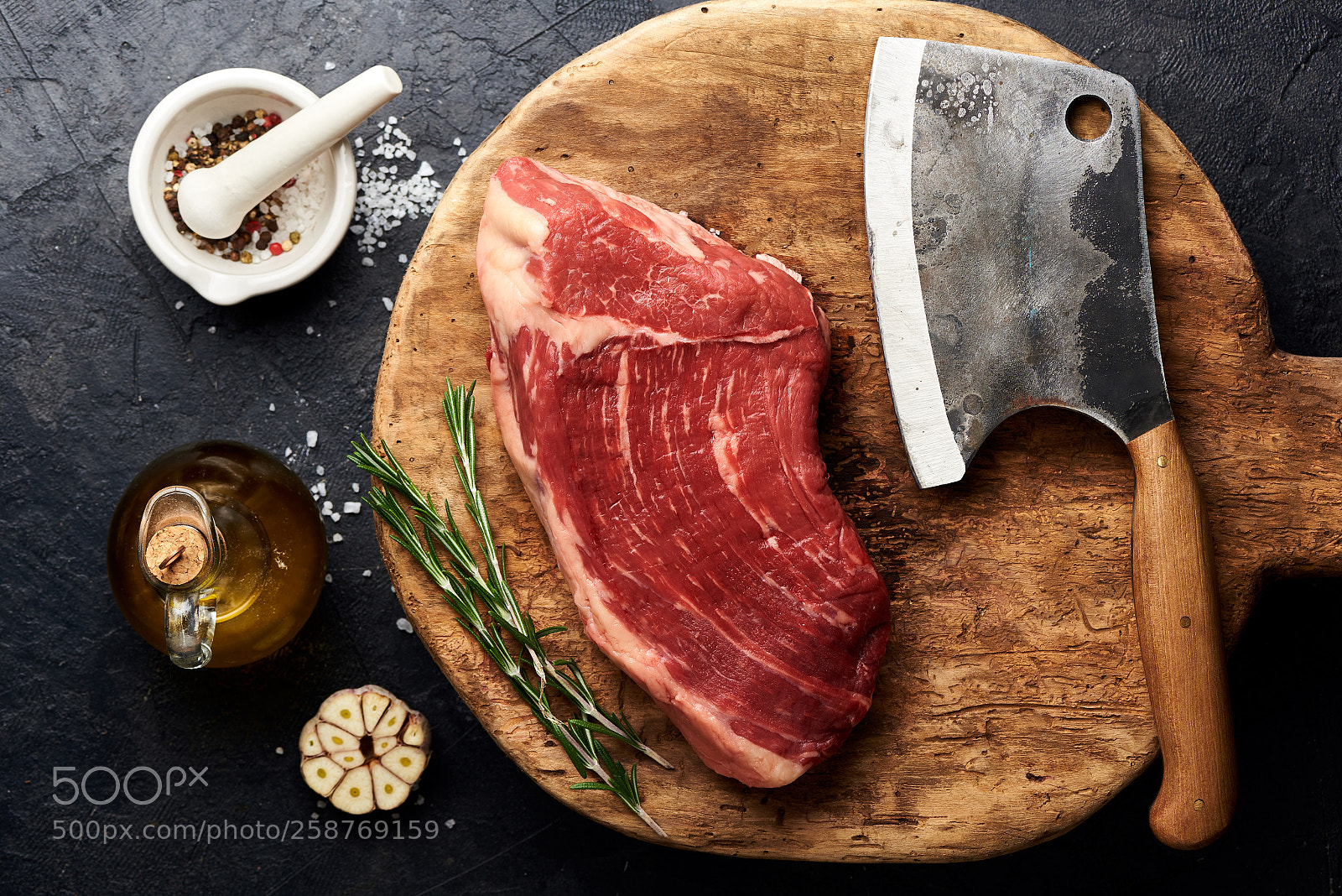 Nikon D750 sample photo. Raw fresh marbled meat photography