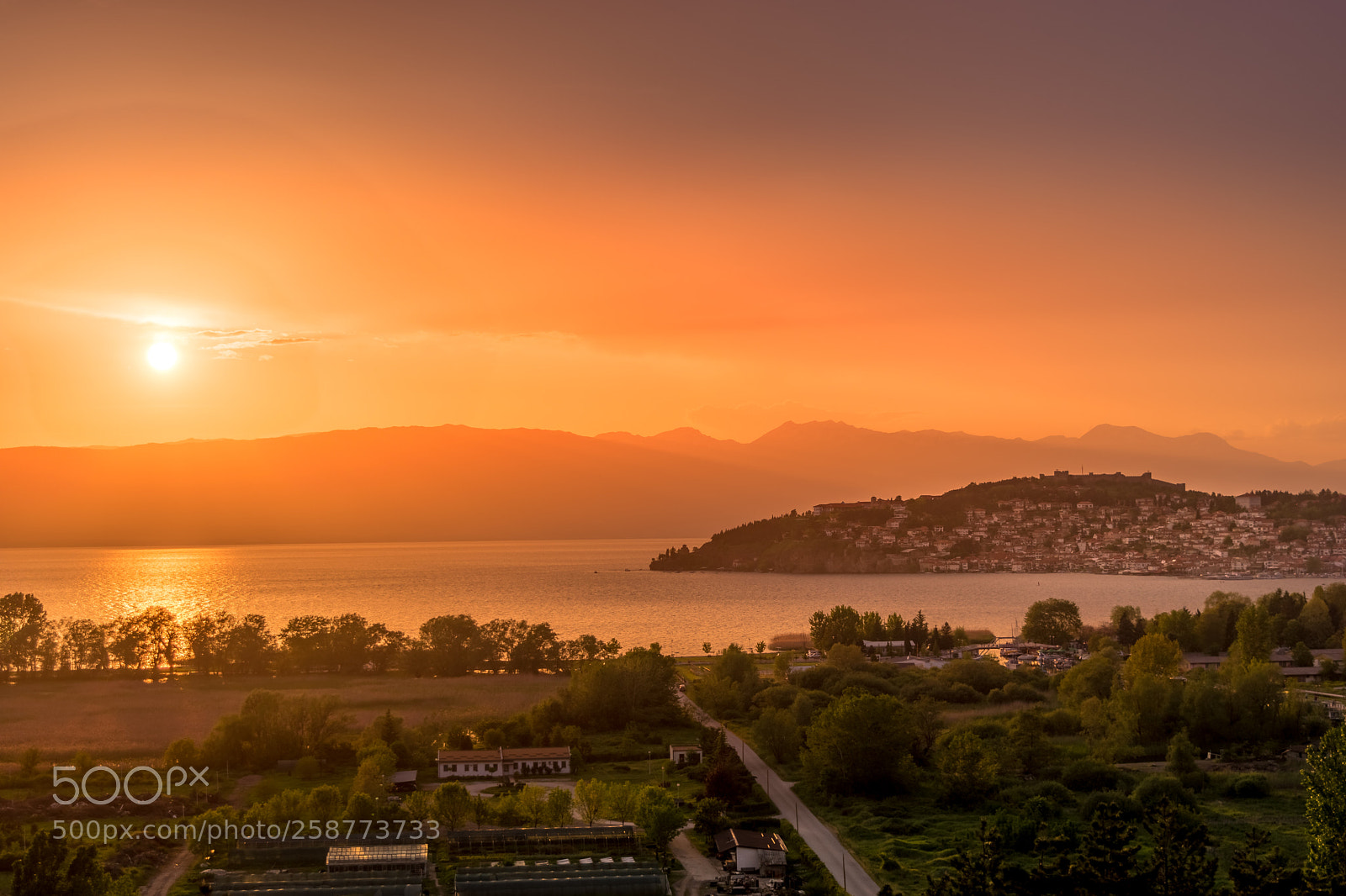 Nikon D5500 sample photo. Sunset over ohrid photography
