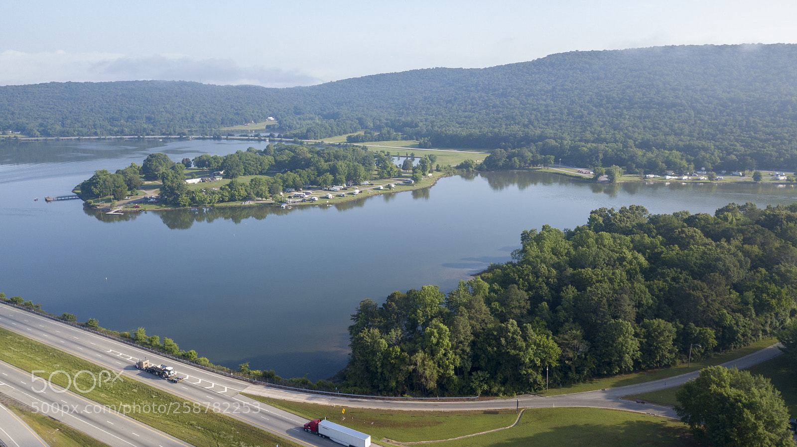 DJI FC220 sample photo. Tennessee rest stop photography