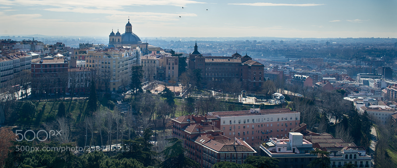 Nikon Df sample photo. Aerial view of madrid photography