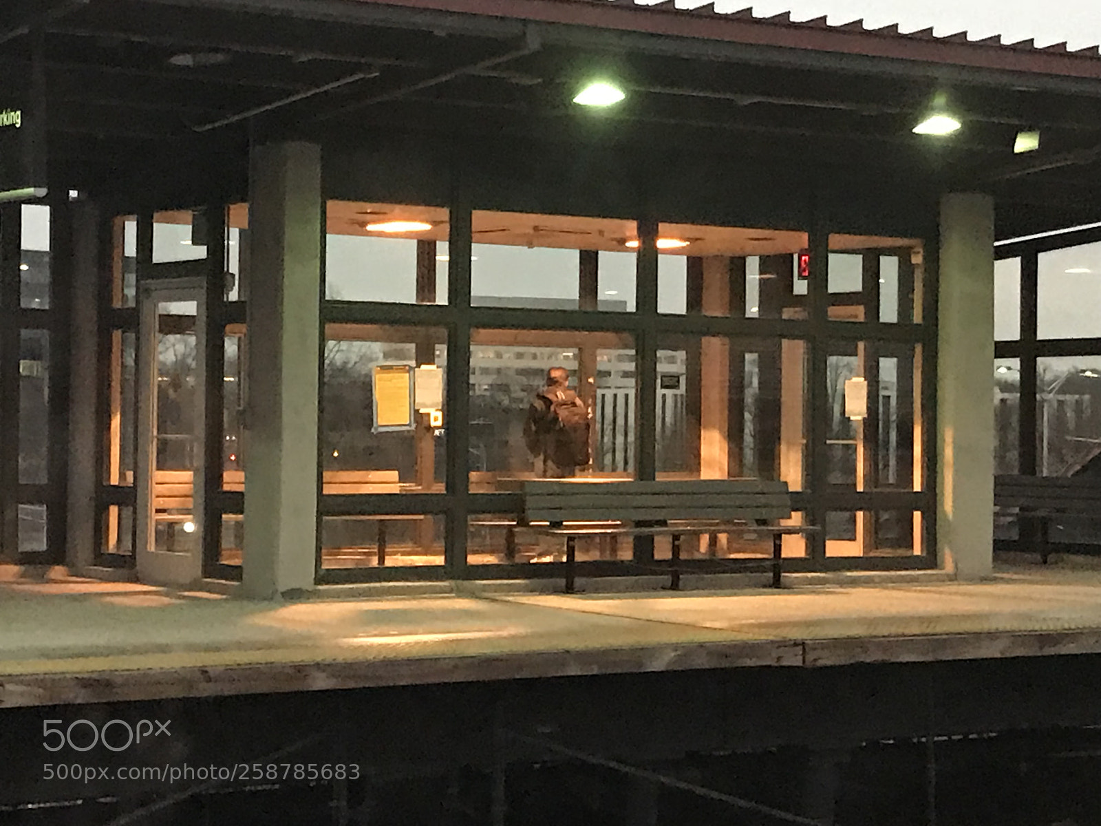 Apple iPhone 7 Plus sample photo. Waiting on a train photography