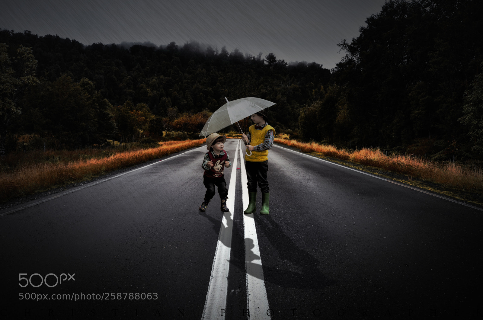 Nikon D7000 sample photo. Niños bajo lluvia photography