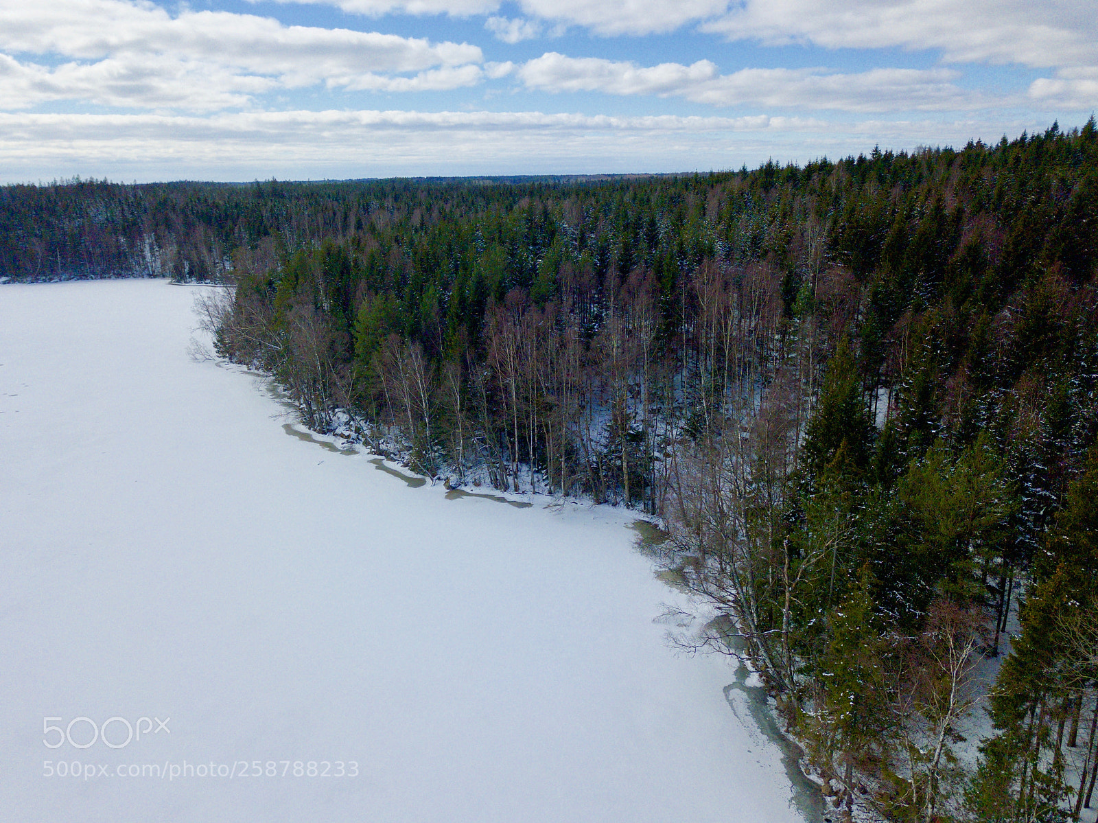 DJI FC220 sample photo. Aerial view during winter photography
