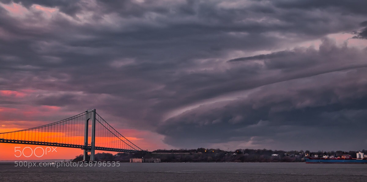 Fujifilm X-E3 sample photo. Storm with bridge photography
