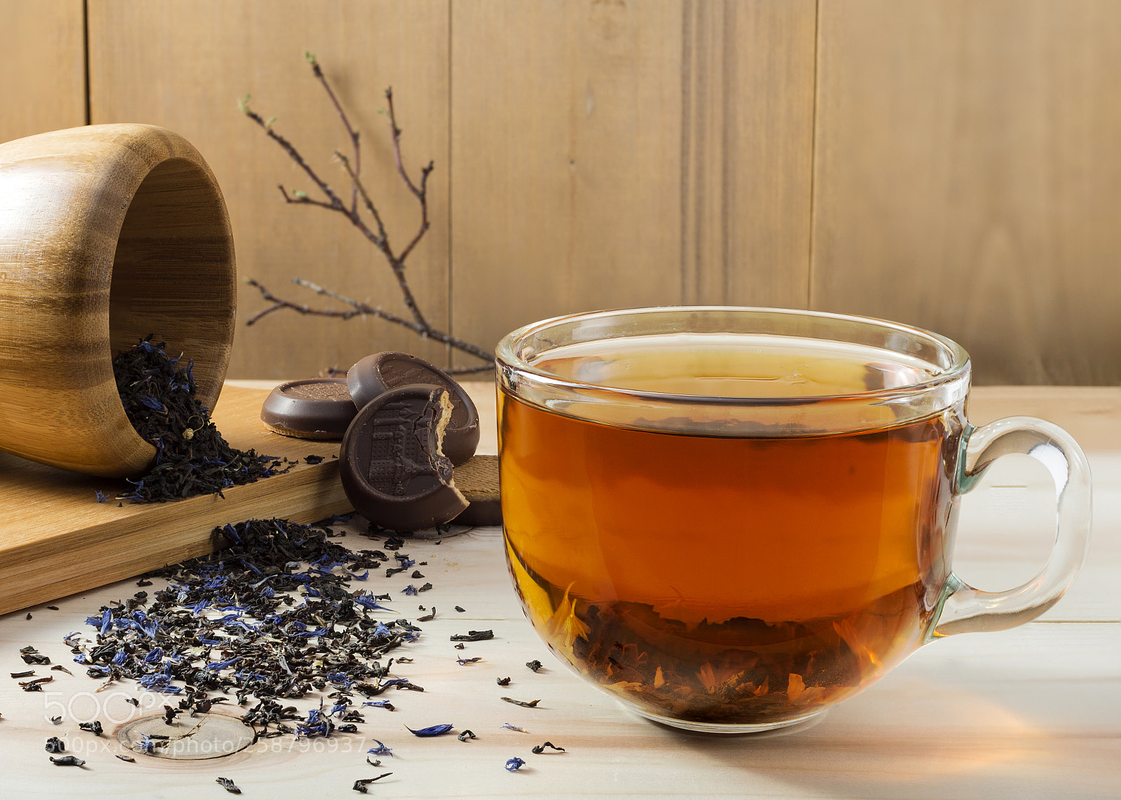 Nikon D610 sample photo. Tea with petals in photography