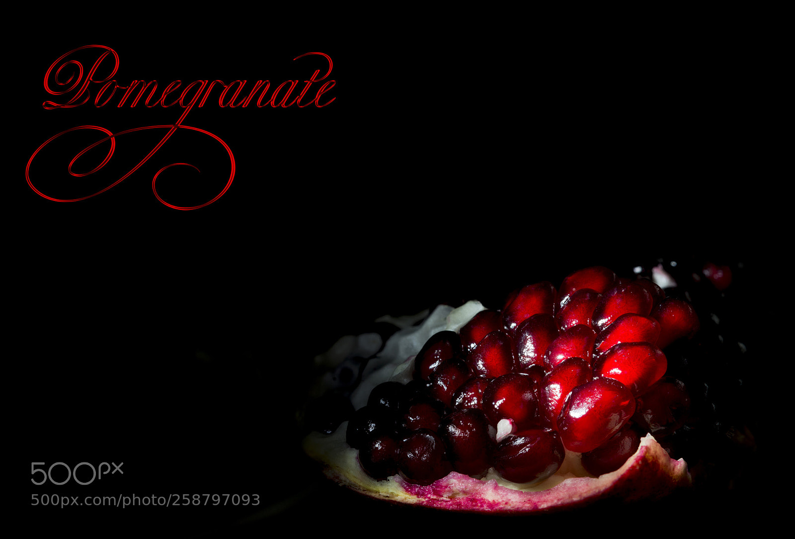 Nikon D610 sample photo. Pomegranate on a black photography