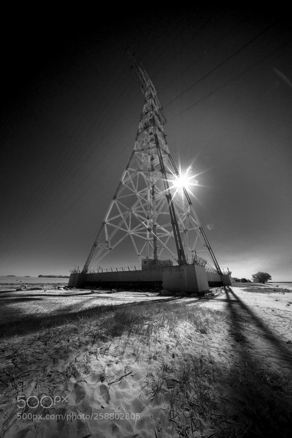 Sony a7R sample photo. Power line photography