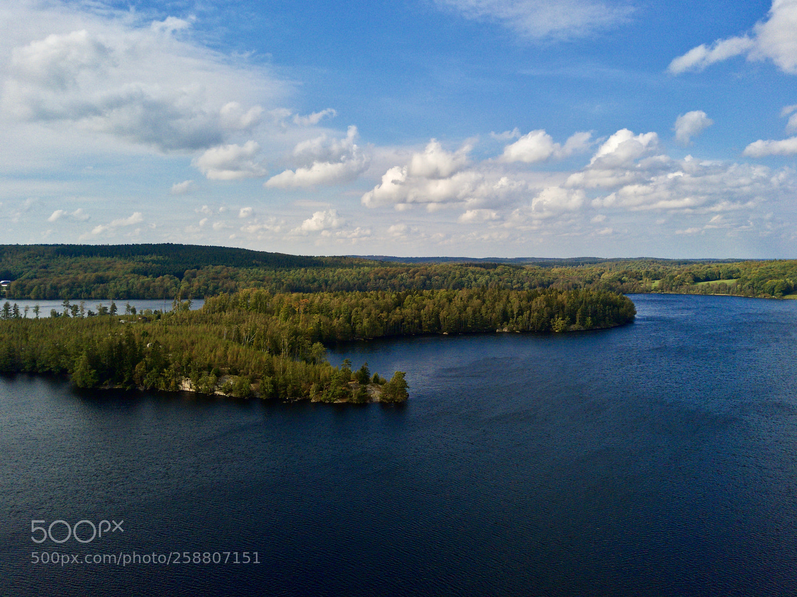 DJI FC220 sample photo. Aerial view over lake photography