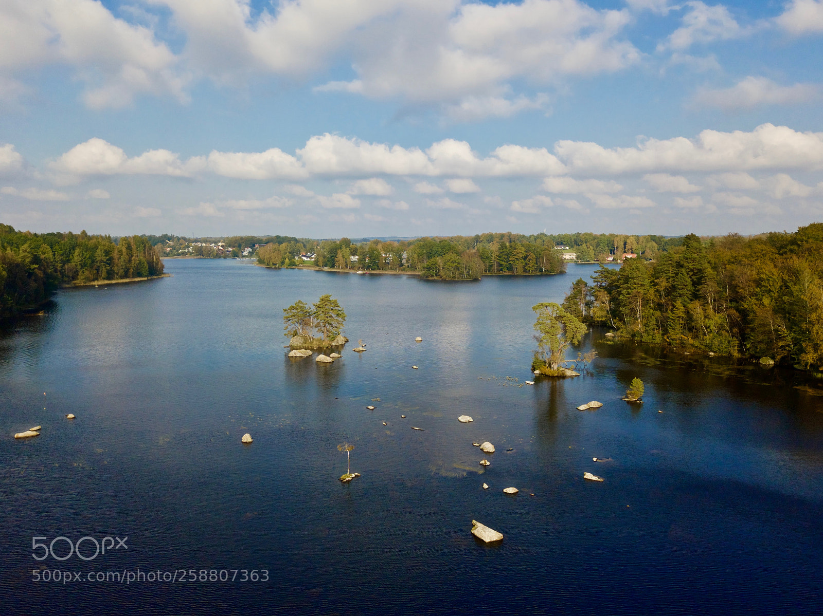 DJI FC220 sample photo. Aerial view over lake photography