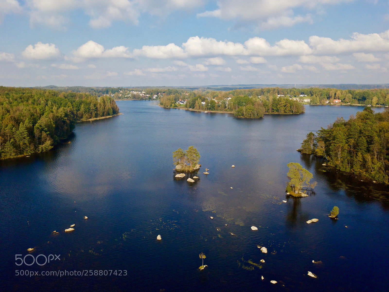 DJI FC220 sample photo. Aerial view over lake photography