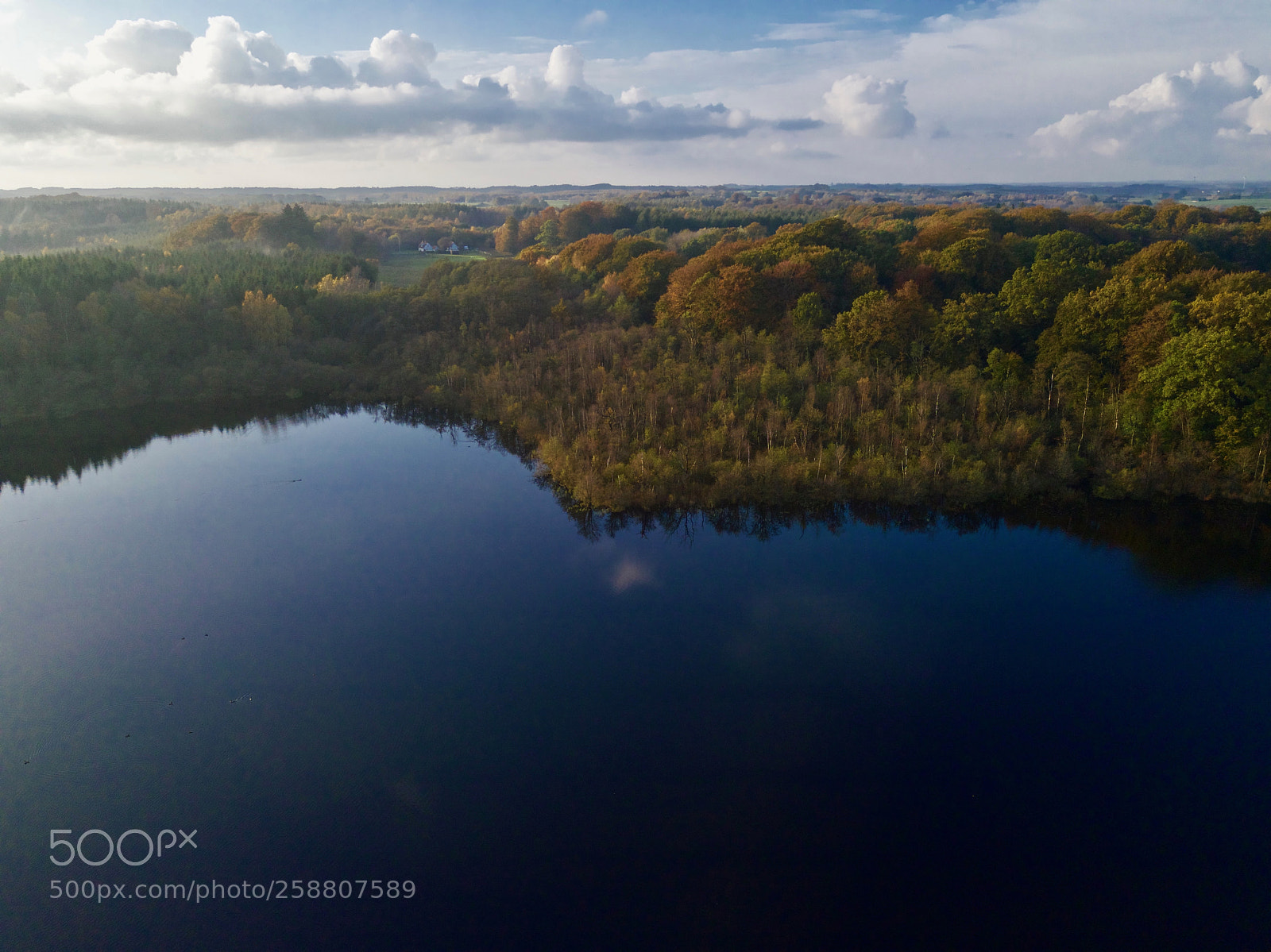 DJI FC220 sample photo. Aerial view over lake photography