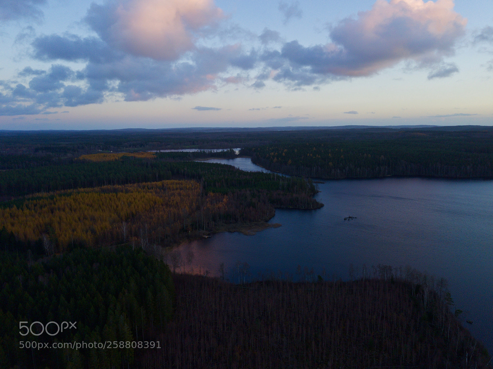 DJI FC220 sample photo. Sunset over a lake photography