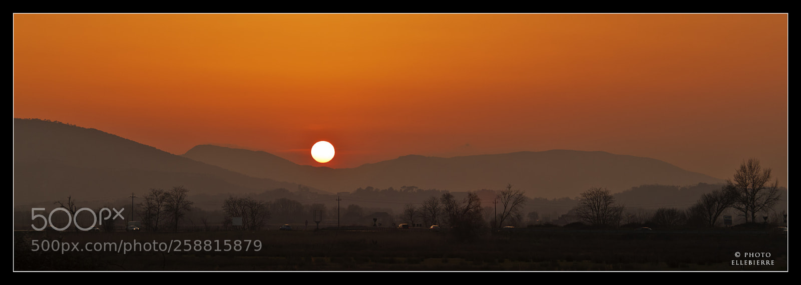 Canon EOS 500D (EOS Rebel T1i / EOS Kiss X3) sample photo. Sunset behind the hills photography