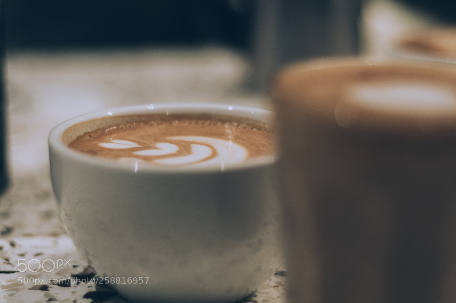 Nikon D90 sample photo. Coffee latte art photography