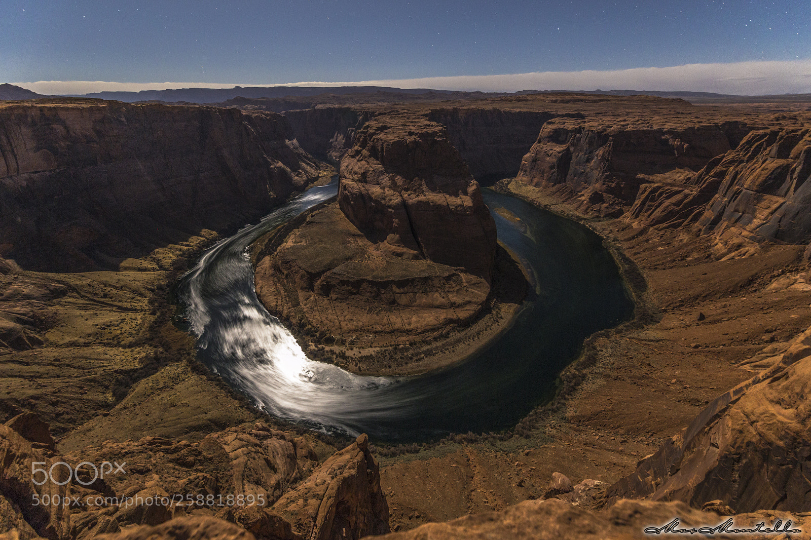 Canon EOS 6D sample photo. Horseshoe bend at night photography