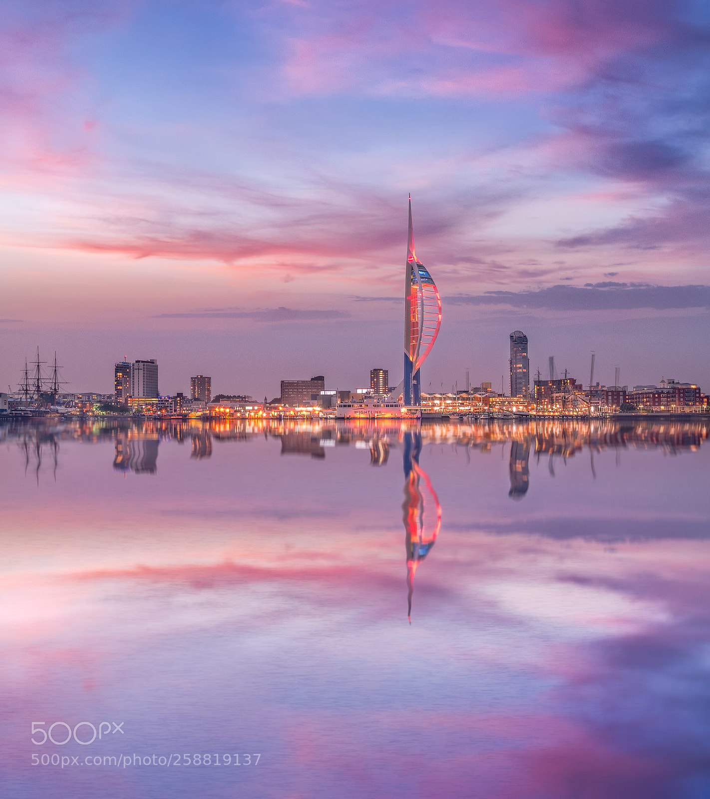 Panasonic Lumix DMC-GX7 sample photo. Colourful sunset in portsmouth. photography