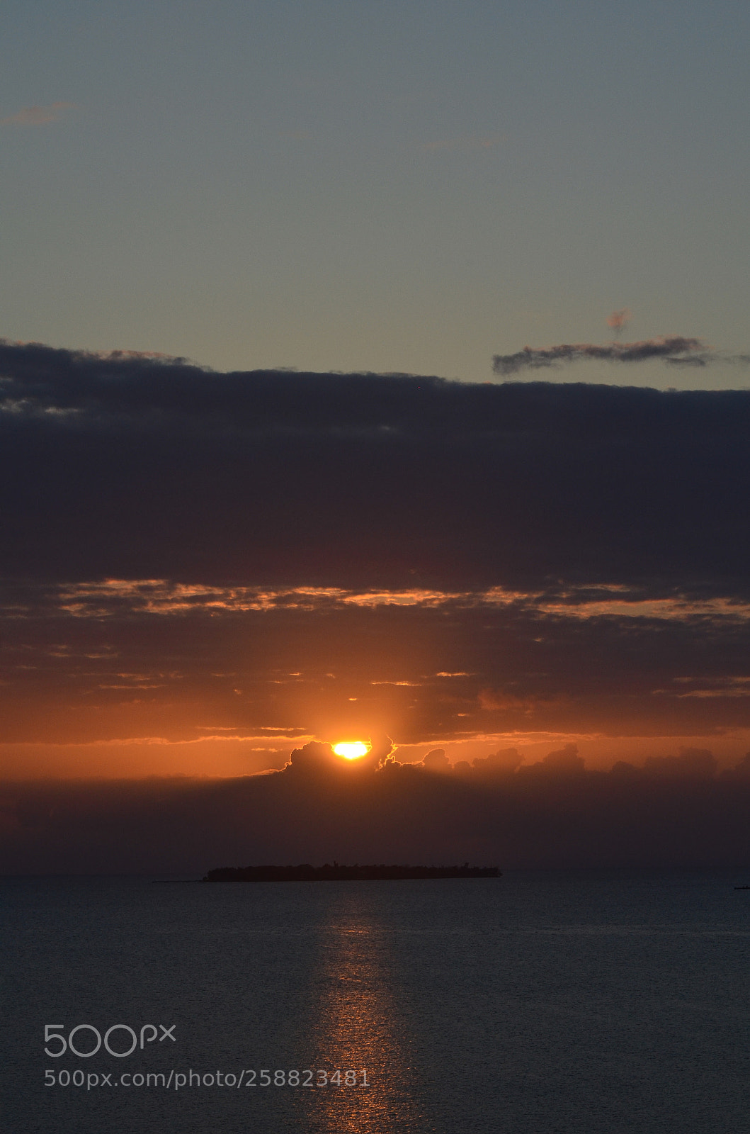 Nikon D5100 sample photo. Orange over sea photography