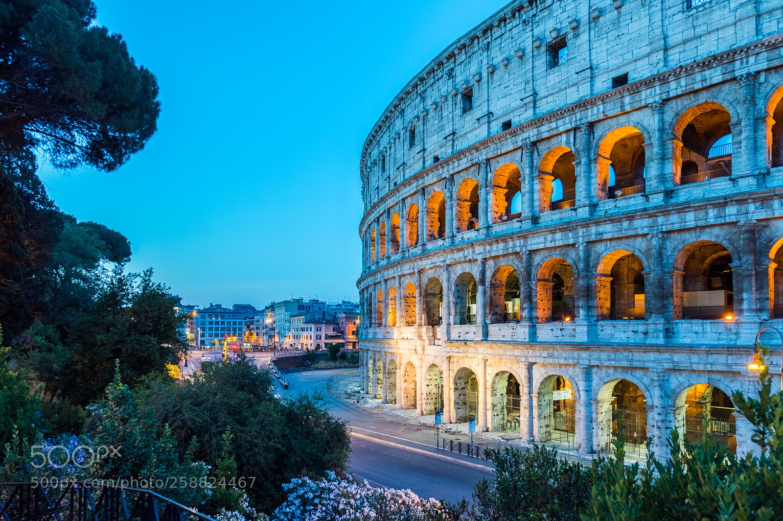 Nikon D810 sample photo. Colosseum at twilight photography