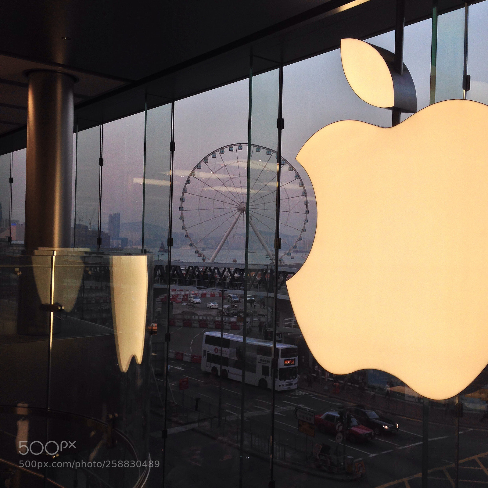 Apple iPhone 5 sample photo. Big apple wheel keeps photography