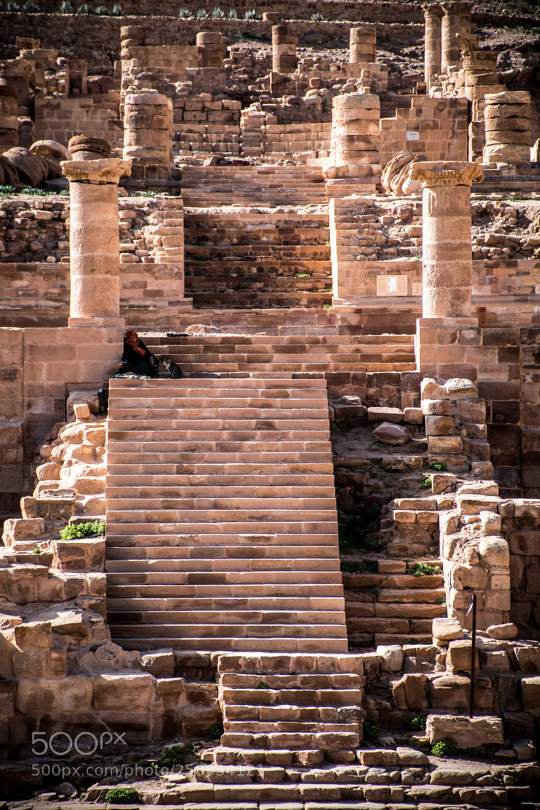Nikon D5500 sample photo. Thinking on the stairs photography
