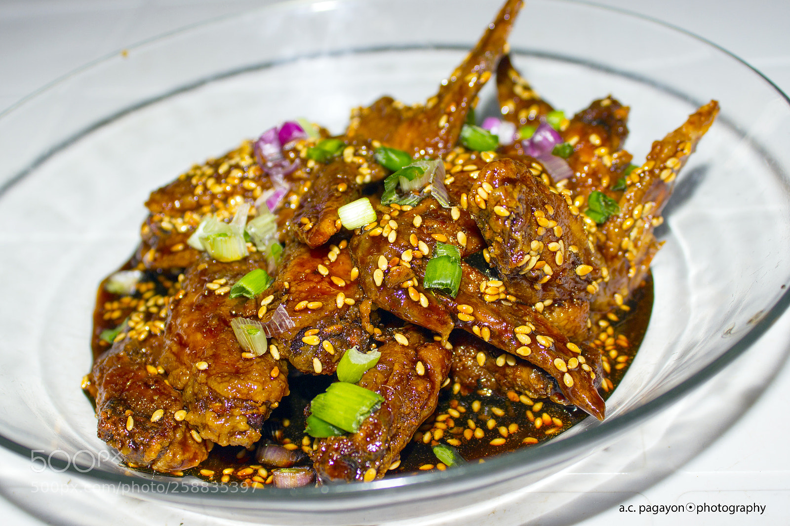 Canon EOS 600D (Rebel EOS T3i / EOS Kiss X5) sample photo. Honey sesame chicken wings photography