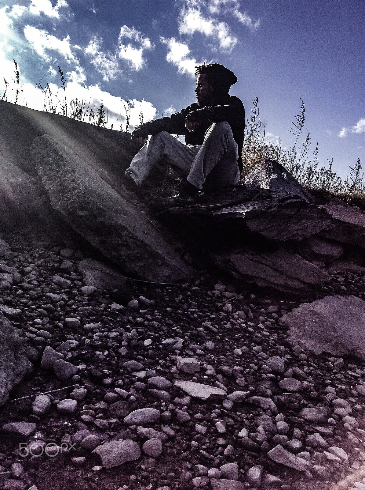 Apple iPad mini 2 sample photo. Man in his thoughts photography