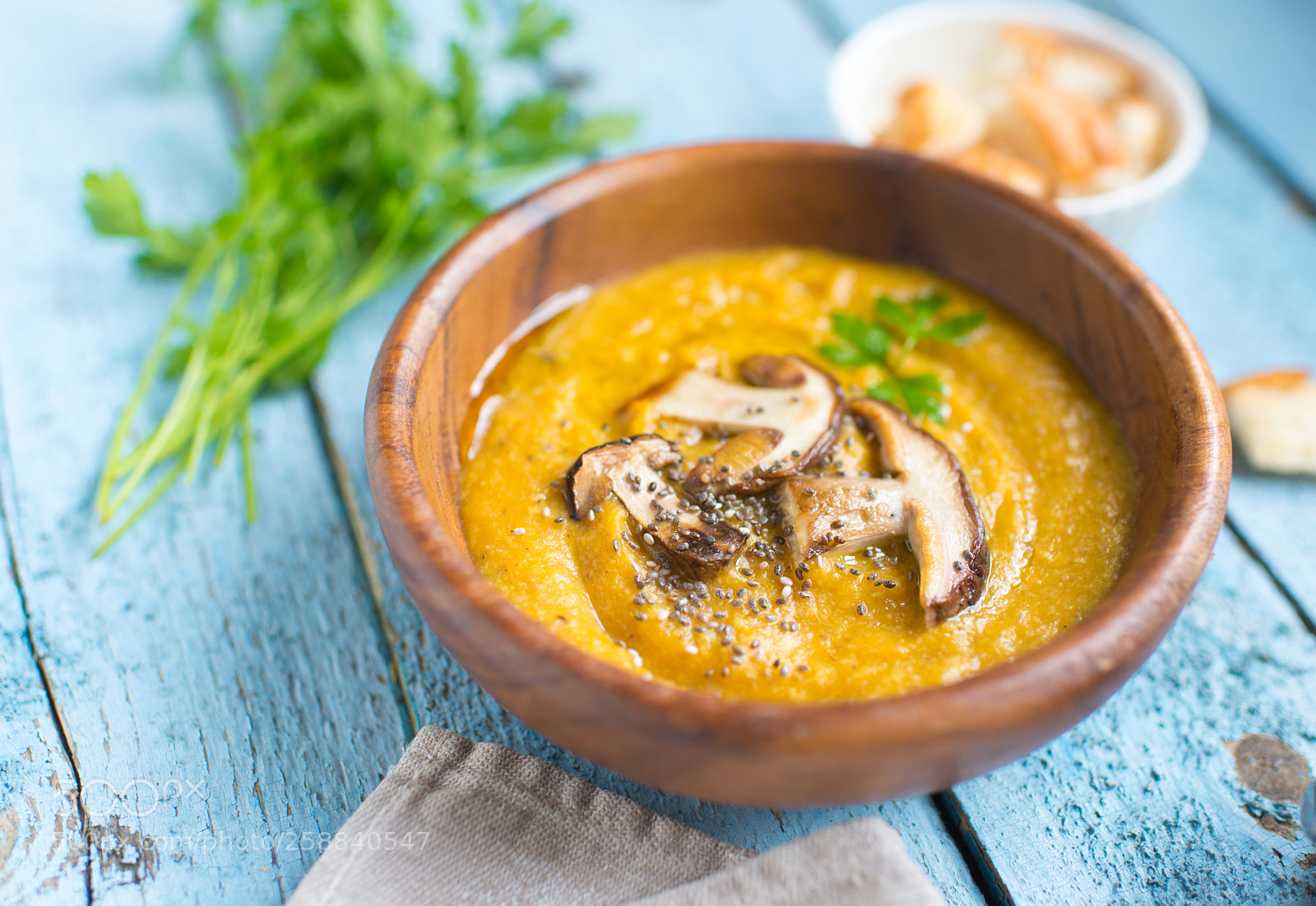 Nikon D800E sample photo. Pumpkin and mushrooms soup photography