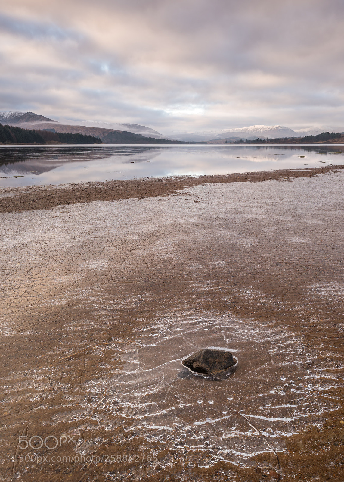 Nikon D810 sample photo. Loch tulla ice photography
