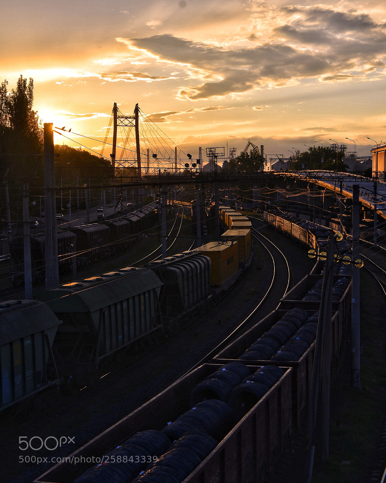 Nikon D800 sample photo. Industrial sunset photography