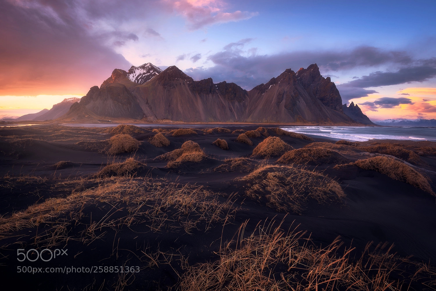 Nikon D810 sample photo. Stokksnes stormy sunset photography