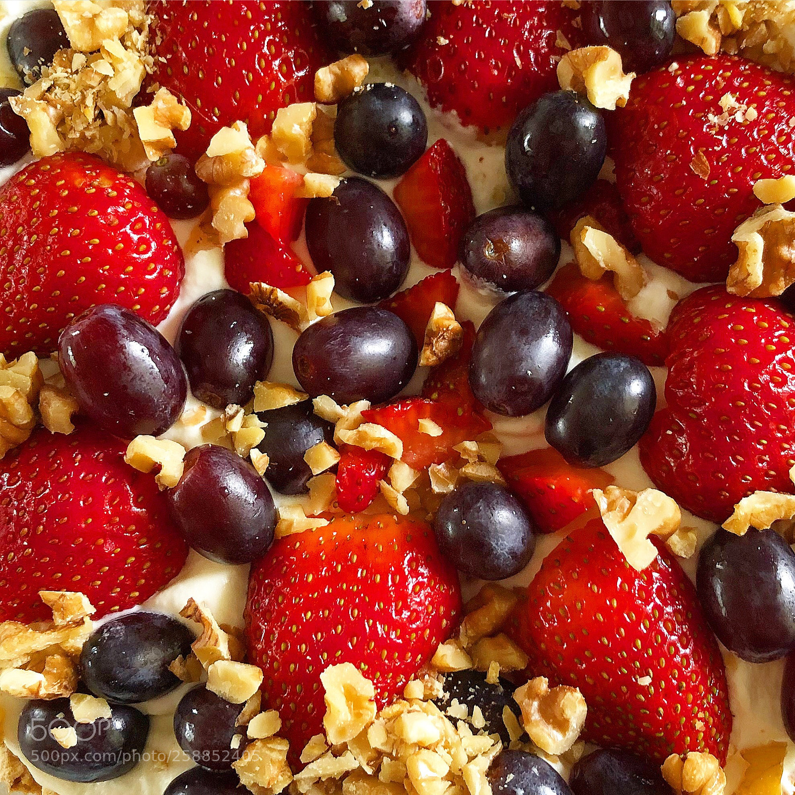Apple iPhone 8 Plus sample photo. Cake berries and walnuts photography