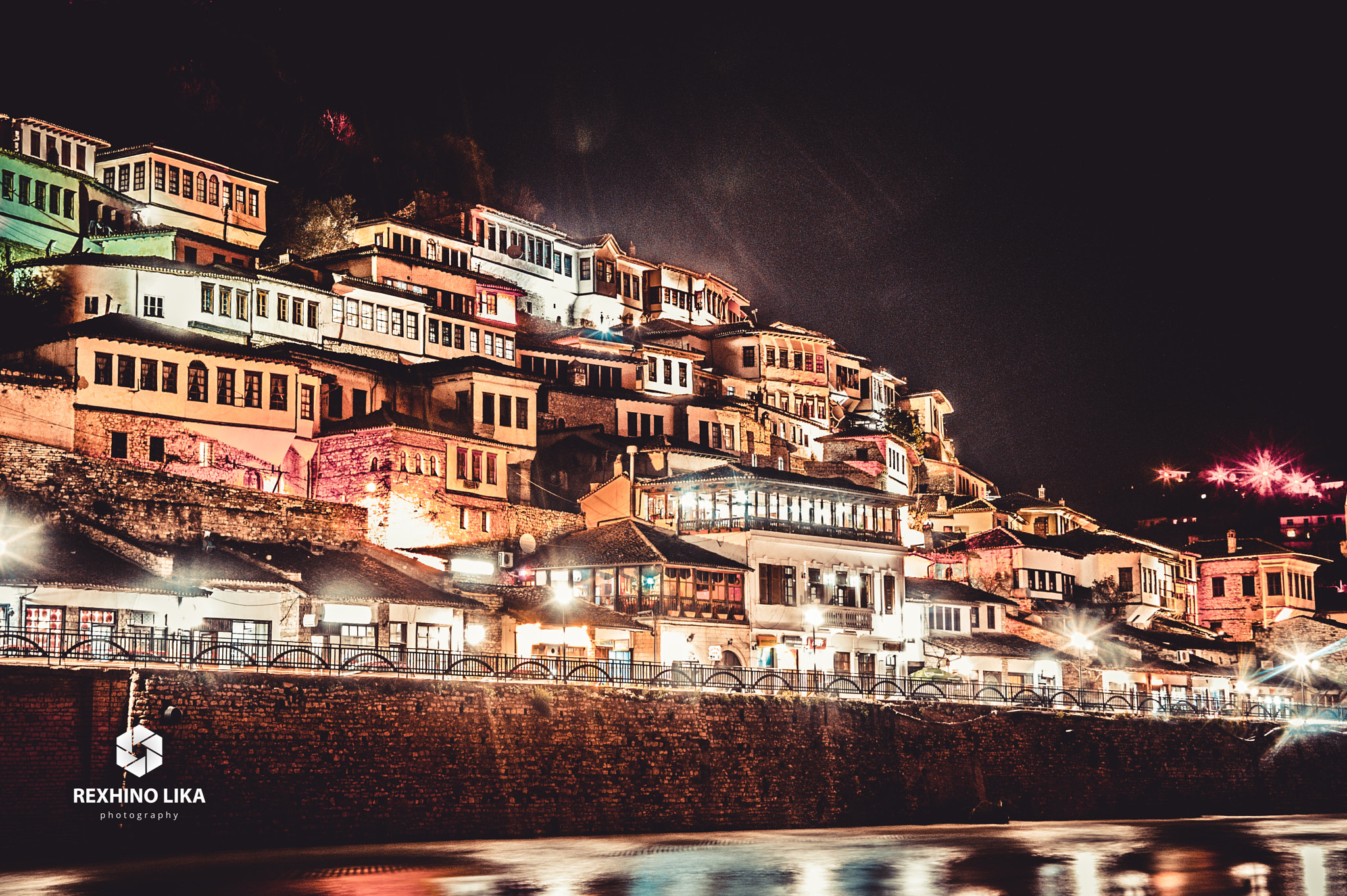 Sony Alpha NEX-5 sample photo. Berat albania night photography