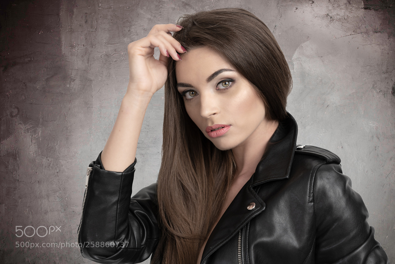 Nikon D750 sample photo. Hanna in leather jacket photography