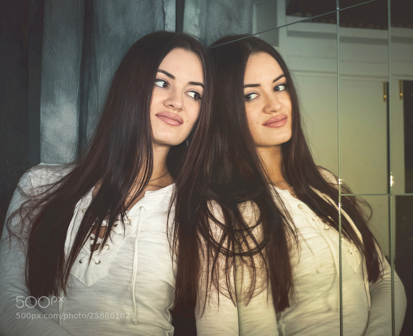 Canon EOS 80D sample photo. Angela and the mirror photography