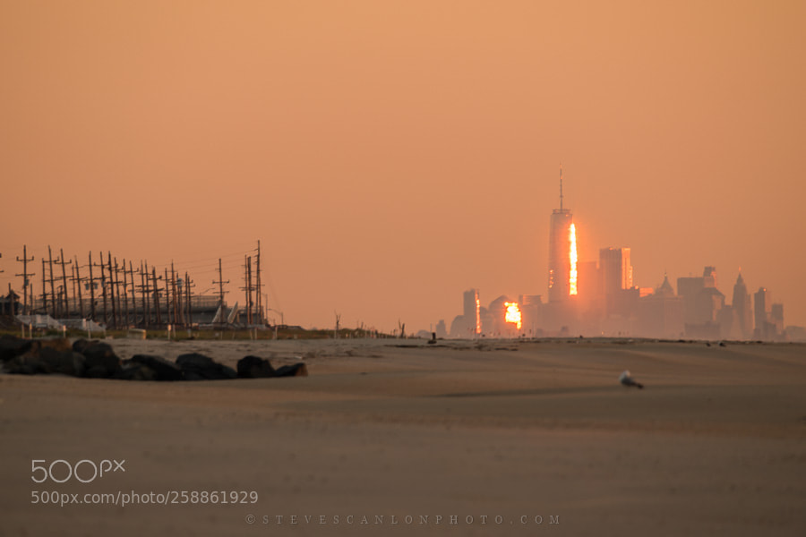 Nikon D5500 sample photo. Freedom tower at sunrise photography