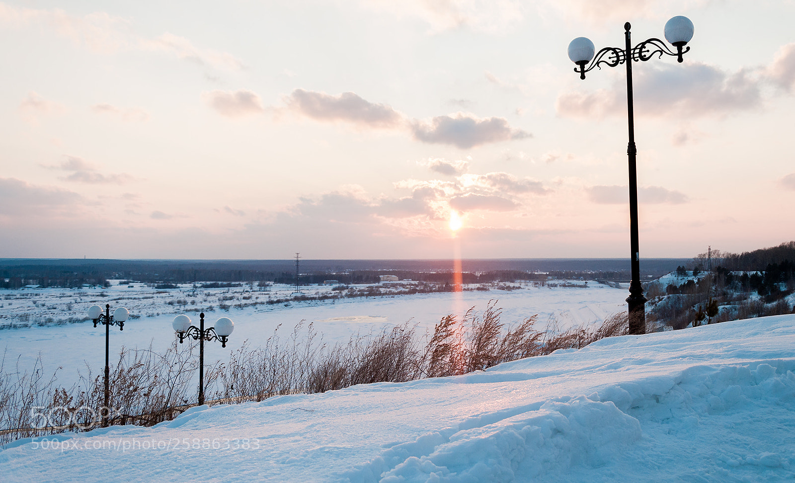 Nikon D300 sample photo. Park in winter photography