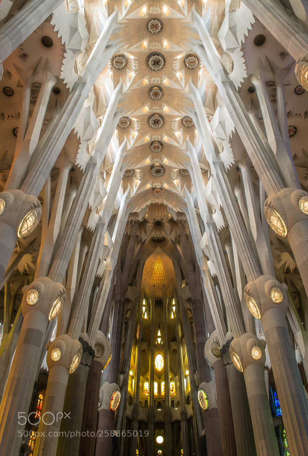 Nikon D3100 sample photo. Sagrada familia hall photography