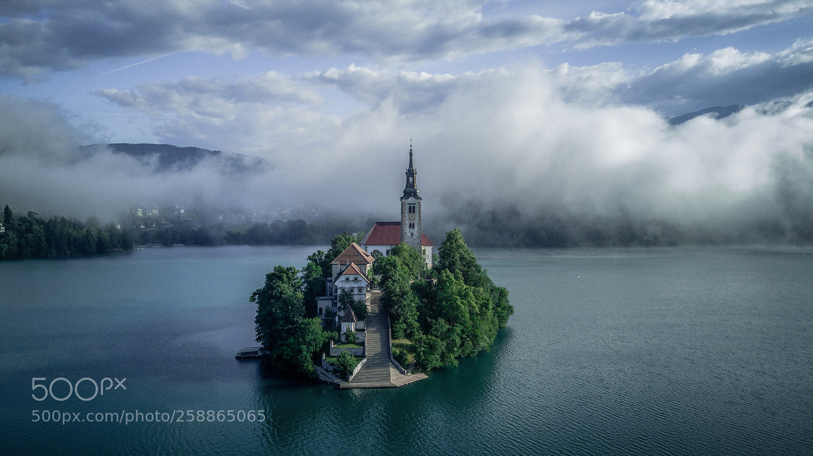 DJI FC220 sample photo. Bled lake slovenia photography