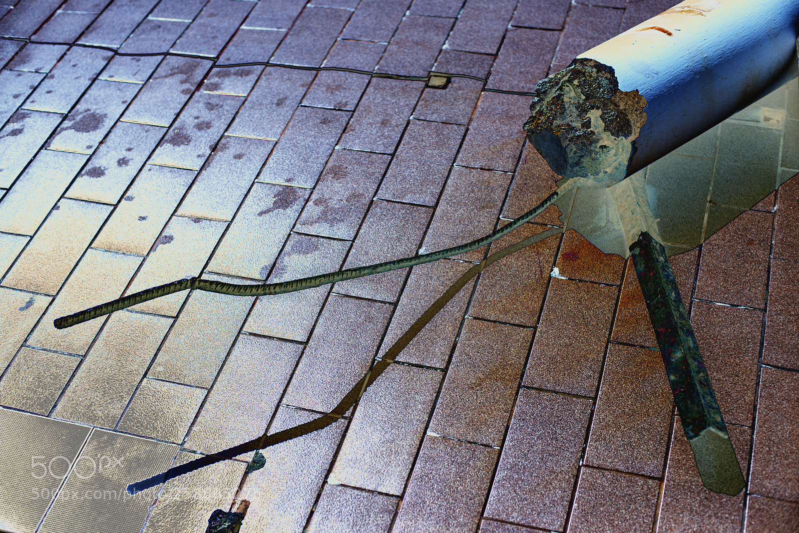 Nikon D600 sample photo. Broken column and iron photography