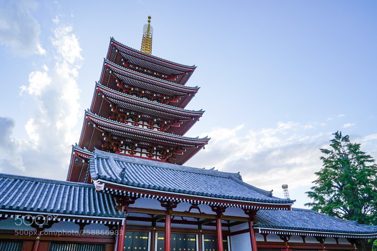 Sony a7 III sample photo. Five-story pagoda photography