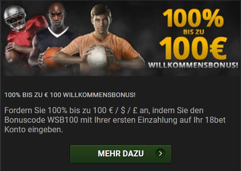 18Bet Erfahrungen - Sportwetten ohne Wettsteuer aber mit Bonus!