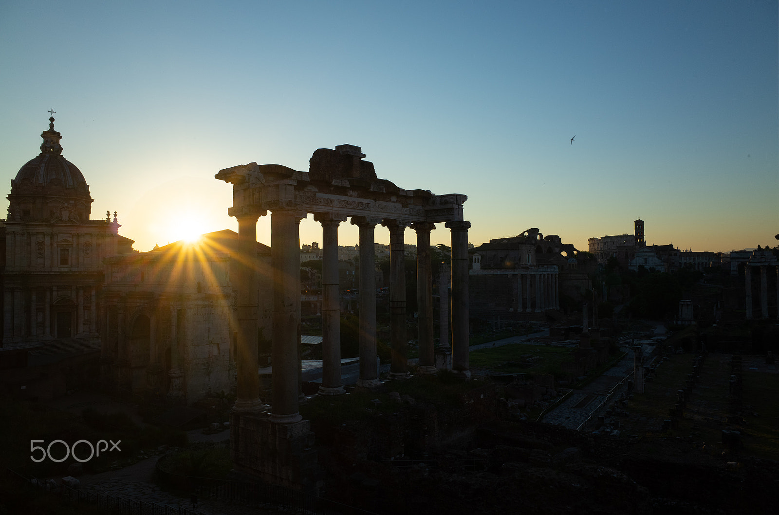 Ricoh GR sample photo. Sunrise at roman forum photography