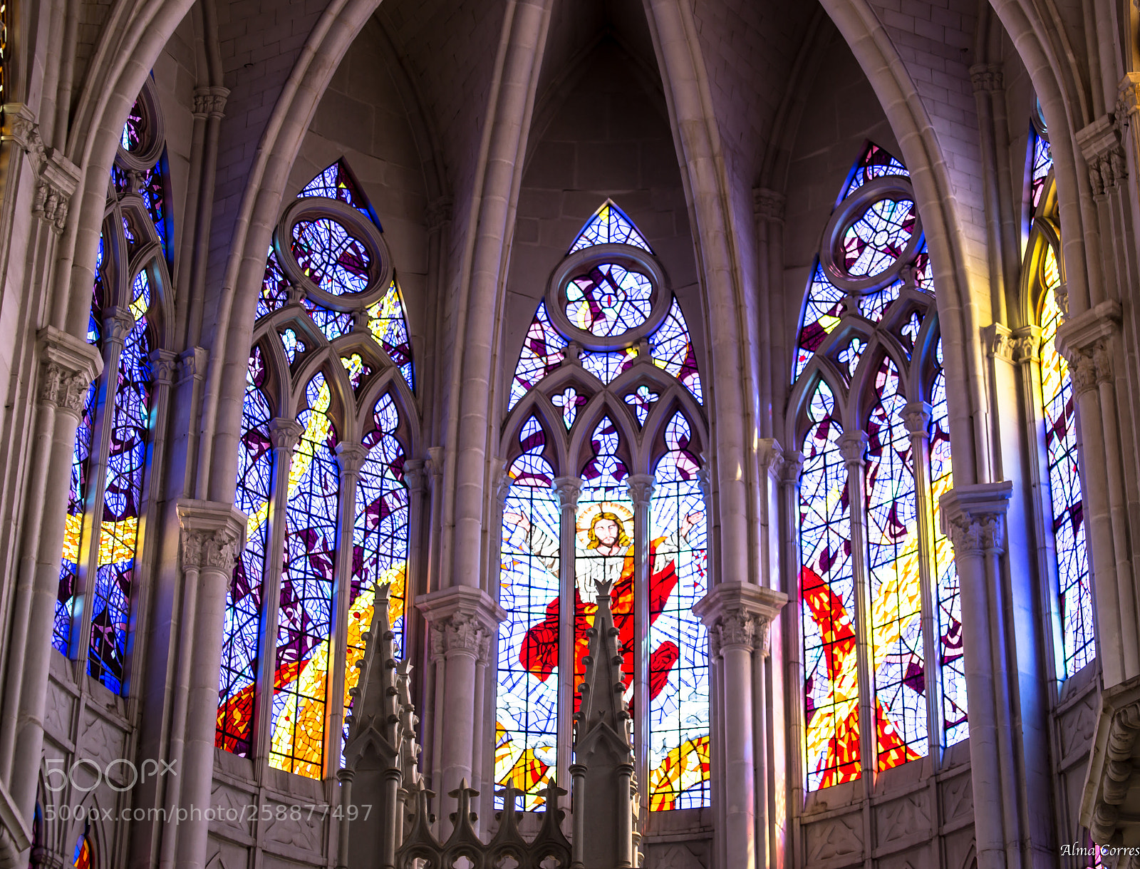 Canon EOS 6D sample photo. Main altar stained glass photography